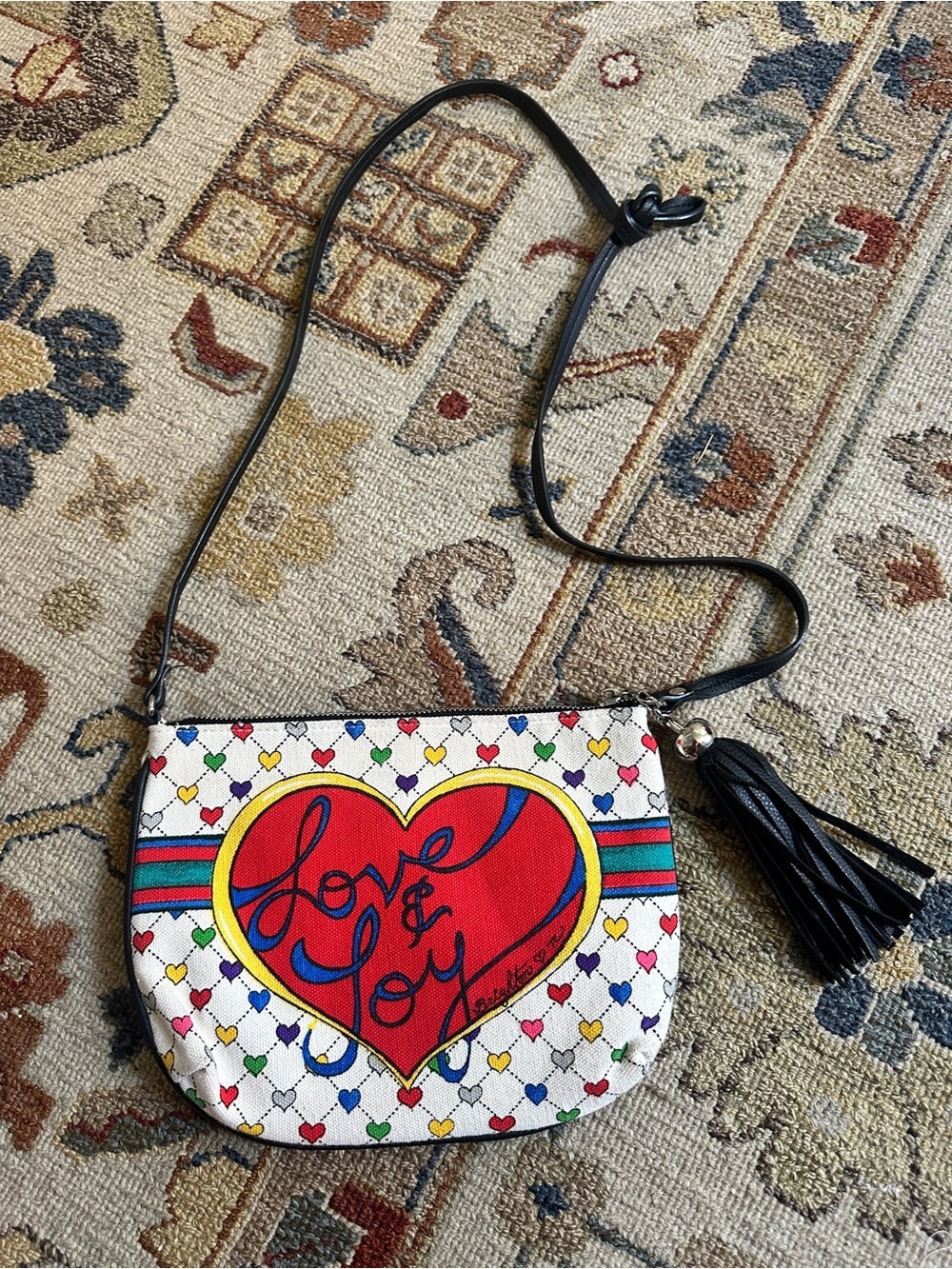 Brighton Red and Black Canvas Purse